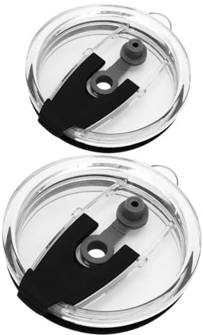 2Pcs Heat Resistant Insulated Cup Lids Transparent Spill Cover for Tumblers Replacement for Travel Mugs Versatile Design for Hot Cold Drinks