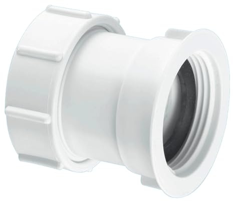 McAlpine S29 Straight Connector-Multifit x BSP Female Thread-1.25 inch, White