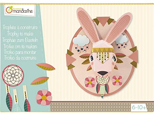MY MANDARINE KC037C - Kreativbox, Trophäe zum Basteln, ab 6 Jahren, Kaninchen, 1 Box