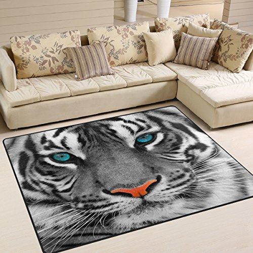 Use7 Teppich mit Hipster-Tigermuster, für Wohnzimmer und Schlafzimmer, 203 cm x 147,3 cm