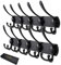 LYLIN Appendiabiti da Parete, Ganci Appendiabiti Attaccapanni da Muro in Acciaio Inox, Cappotto Asciugamano Gancio per Giacche, Cappotti, Cappelli, Sciarpe (Nero Opaco,15 Ganci,2Pcs)