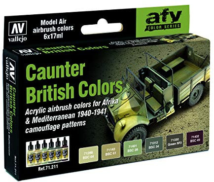 Vallejo Model Air AFV Set 71211 British Caunter Colors (6)