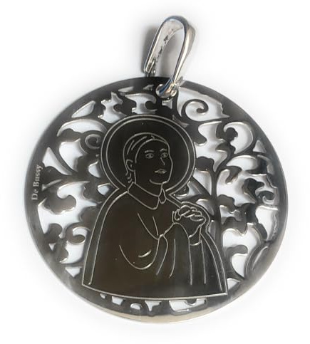 De Bussy Medaille Santa Gema aus Sterlingsilber.