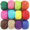 Nv Wang Natürliche Schnur,Garten Kordel Bunte Kordel 12pcs Natürliche Jute Twine für Kunstwerke DIY Handwerk Geschenkpapier Bindfäden Bild Display und Verzierungen 2mm25m