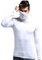 Zueauns Thermooberteile für Herren Rollkragen Langarmshirts Sport Unterwäsche Winter Warm Weich Unterhemd Oberteil(Weiß),S
