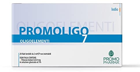 Promoligo 07 - Iodio - Oligoelementi Essenziali - Iodio, per la tiroide - senza glutine - 20 fiale da 2 ml