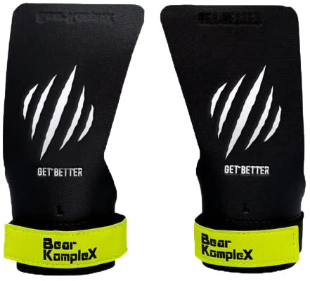 Bear KompleX Black Diamond No Hole Hand Grips, Use for Pull-ups, Weightlifting, WODs with Wrist Straps, Comfort and Support, Hand Protection from Rips and Blisters for Men and Women
