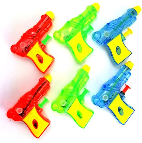6X Wasserpistole 9 × 6 cm Wasser Pistole Wasserblaster Spritzpistole STUWU