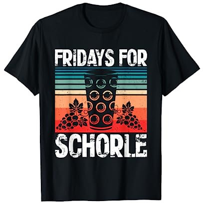 Fridays for Schorle Weinschorle Wein Pfälzer Dubbeglas T-Shirt