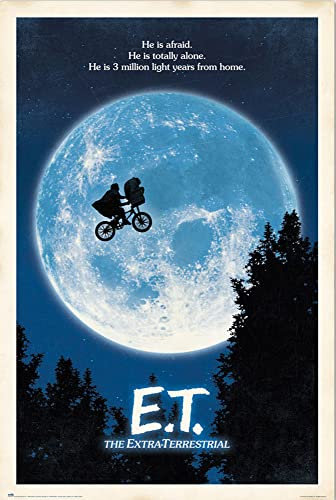 E.T. The Extra-Terrestrial - Der Außerirdische Film Movie Poster Plakat Druck - Größe 61x91,5 cm