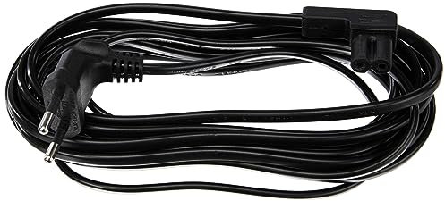 Electraline 95515 Stromkabel Audio, Video, Radio, Sonos Play abgewinkelt, Eurostecker auf Doppeldose Typ C7, 5 Meter, Schwarz, 5M