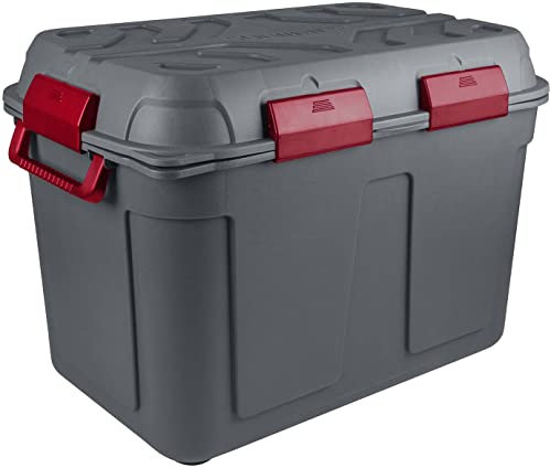 Sunware Q-Line wasserdichte Aufbewahrungsbox - 160 Liter - 790x545x545mm - Anthrazit/Rot