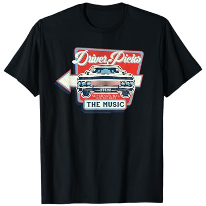 Supernatural T-Shirt für Erwachsene Fans von 'Supernatural', Klassisch, Schwarz, Kurzarm, S (Klein)