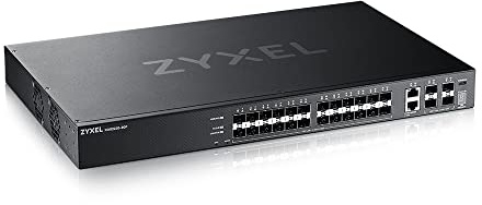 Zyxel 24 Port Network Ethernet Switch | L3 Access | 10G | XGS2220-30F | 24x Gigabit Fiber SFP + 2x 10G RJ-45 + 4x 10G SFP+ Ports, Smart Fan Design, Layer 3 Management, NebulaFlex