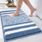 Pauwer Badezimmerteppich 45 x 65 cm, Waschbar rutschfeste Badematte Weich Saugfähige Badvorleger Mikrofaser Duschvorleger für Wohnzimmer Schlafzimmer Badezimmer，Blau