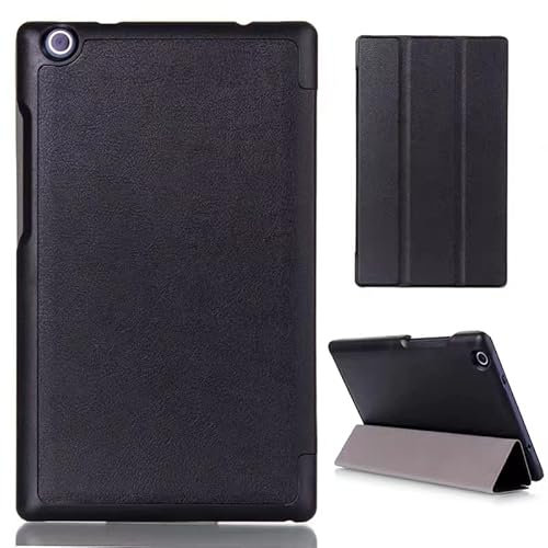 Funda para tablet Lenovo TB3-850F TB3-850M de 8 pulgadas, funda de piel inteligente de lujo con apagado y encendido automático para Lenovo TB3-850F TB3-850M (negro)
