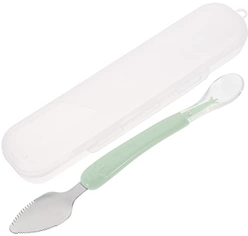 STOBOK Nahrungsergänzungsmittel Löffel Obstlöffel Trainingslöffel Für Baby Anzug Rostfreier Kratzlöffel Löffel Zum Schlammkratzen Schabelöffel Apfelmus Futtermittel Kieselgel Kind