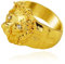 Löwenring, Gotisches Kreuz Löwenkopf Ring für Männer, Nordischen Wikinger Löwe Tier Ring Löwe Schmuck, Keltischer Goldener Löwenring Hip-Hop-Löwenbandring Punkkreuz Löwenring für Jungen (20.6)