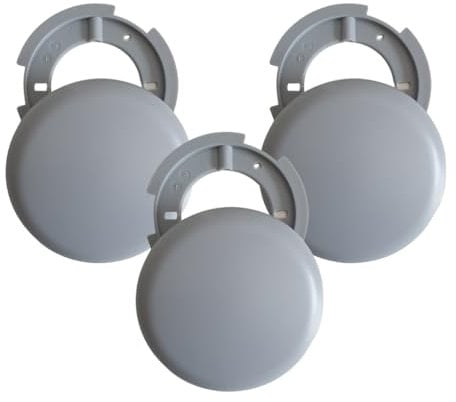 3 Stück Baldachin grau Abzweigdose grau Aufputz-Verbindungsdose Abzweigdose Verteilerdose Abzweigkasten grau Ø 100mm, Höhe 1,5 cm (3x 100mm grau)