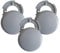 3 Stück Baldachin grau Abzweigdose grau Aufputz-Verbindungsdose Abzweigdose Verteilerdose Abzweigkasten grau Ø 100mm, Höhe 1,5 cm (3x 100mm grau)