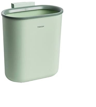 HASMI Bacs à ordures de cuisine Poubelle murale peut for la cuisine en plastique suspendu à ordures for toilettes de salle de bain Poubelles domestiques (Color : Bianco, Size : 7.5L)