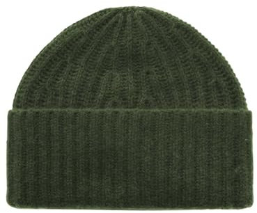 Zwillingsherz Grobstrick Mütze aus 100% Kaschmir - Hochwertige Unisex Strickmütze Uni Wintermütze schlicht für Damen Jungen Mädchen – Hat - One Size – Cashmere warm & weich -Frühjahr Herbst & Winter