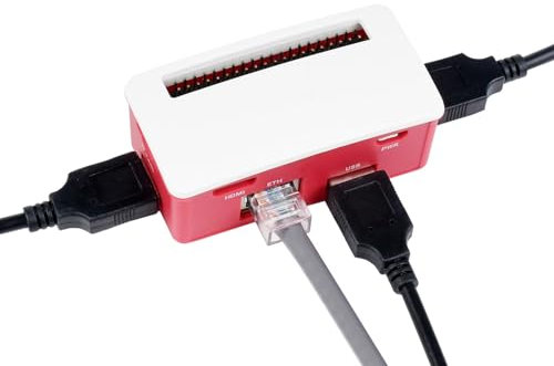 Waveshare Ethernet/USB HUB Box with ABS Case for Raspberry Pi Zero 2W/ 2WH/ Zero W/Zero WH/Zero, with 1x RJ45 10/100M Ethernet Port and 3X USB 2.0 Ports Compatible with USB 2.0/1.1