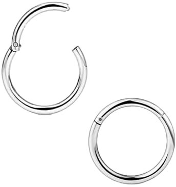 Besyvvin 18G Hinged Nasenring Septum Helix Clicker 6mm Segment Nasenpiercing Lippenpiercing Tragus Knorpel Ohr Piercing