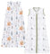 Chilsuessy Sommerschlafsack Baby Schlafsack Kleine Kinder Schlafanzug ohne Ärmel für Sommer und Frühling 100% Baumwolle, Eichhörnchen + Waldbär, 110/Baby Höhe 110-125cm