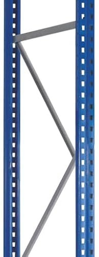 qpool24 Palettenregal-Ständerahmen S635-B20, unmontiert, 4500x800 mm, blau/verzinkt