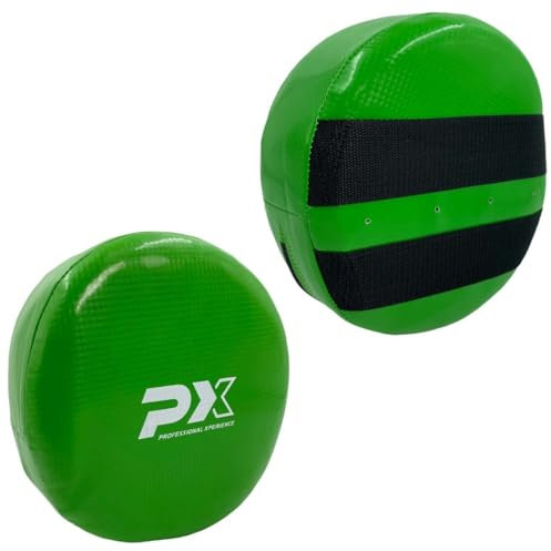 TEKKA BUDO PX Kinder-Pratze Soft - Handpratze extra weich - 25 cm - mit Gutschlaufen - grün - Kickboxen, Karate, Taekwondo, Kampfsport Training