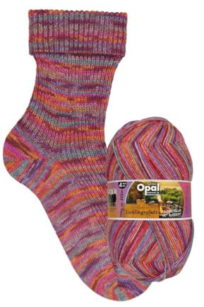 Opal Lieblingsplatz (425m) 4-fädig Garn - Wollmischung, zum Stricken von warmen Socken mit einzigartigen Farbmustern, 11463, 1 x 100g