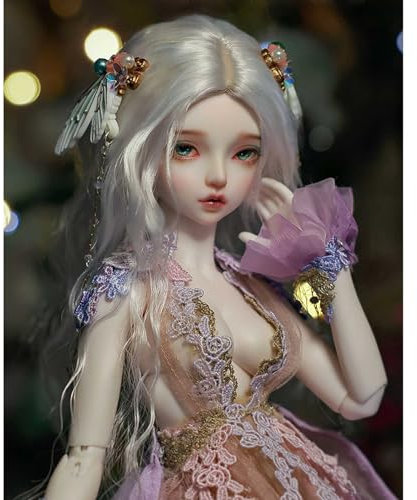 Exquisit BJD-Puppe Handgefertigt Harz SD-Puppe 40cm 15,74 Zoll Ball Jointed Doll mit Vollständiger Satz Kleidung Perücke Schuhe Zubehör Bilden