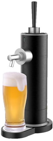 WYJRO Schwarz,Bierzapfanlage,Perfect Draft Zapfanlage,Bierschaummaschine Für Geschenk Mann Geburtstag Bier Geschenk,Wiederaufladbares