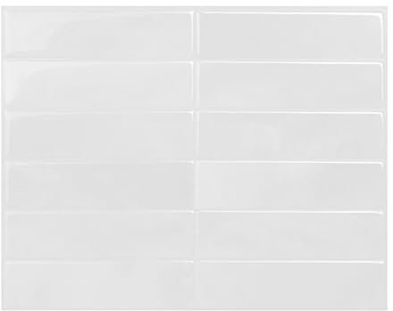 Peel and Stick Aufkleber für Fliesen,10 Stück 29x23cm Fliesenaufkleber Selbstklebend Klebefliesen Flisenkleibenfolien Wasserdicht Wandaufkleber für Küche, Bad, Wand Dekoration (Weiß)