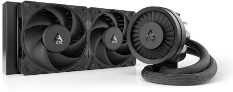 ARCTIC Liquid Freezer III Pro 240 - Wasserkühlung PC, AIO CPU Wasserkühler, 2x120 mm, 38 mm Radiator, PWM-Pumpe, VRM-Lüfter, AMD AM5/AM4, Intel LGA1851/1700 Contact Frame - Schwarz