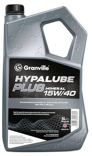 Granville Hypalube Plus Mineral 15W/40 Engine Oil – 5L | Premium Engine Lubricant Oil for Petrol & Diesel Engines – High Performance Engine Motor Oil