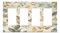 4 Gang Switch Plate, Mice And Leaves Printed 4 Switch Light Switch Cover,Decor Wall Plate Size 4.7”X 8.3”