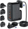 GaN 65W USB C Chargeur 3 Ports USB C Alimentation PPS PD Chargeur Rapide Chargeur De Voyage US EU UK AU Vhargeur De Voyage Adaptateur De Voyage pour MacBook Air Pro, iPad, iPhone, Ordinateur Portable