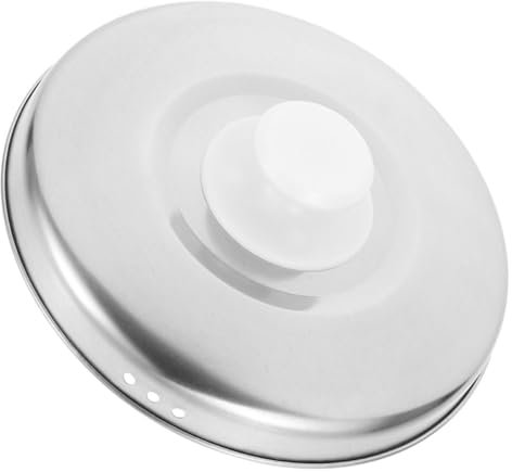 PRETYZOOM Tapa De Olla Arrocera Metálica De 4 Litros, Cubierta Reutilizable De Acero Inoxidable, a Prueba De Derrames, Para Uso Diario Cocina, Repuesto Ligero y Portátil