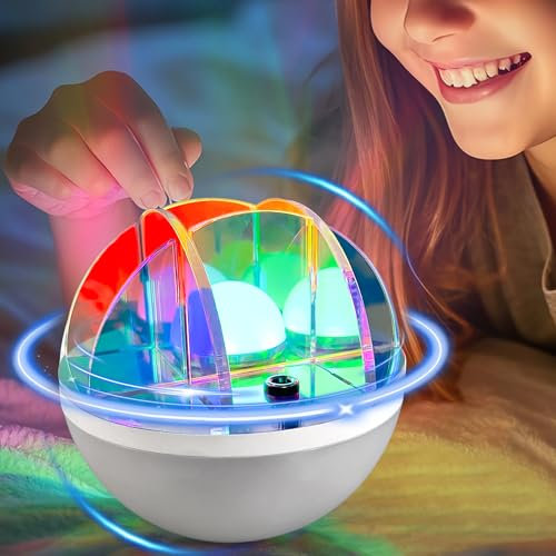 Apexxus Northern Lights Projector Sensory Lights - 3 Adjustable Aurora Projector, Unique Rotating Design, Portable Night Light for Bedroom, Game Projector Room Decor for Teen Gifts