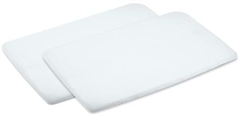 Bebeconfort Bettlaken für Beistellbetten und Kinderwagenaufsätze Amara, Calidoo und Zina (2er-Pack), weiß