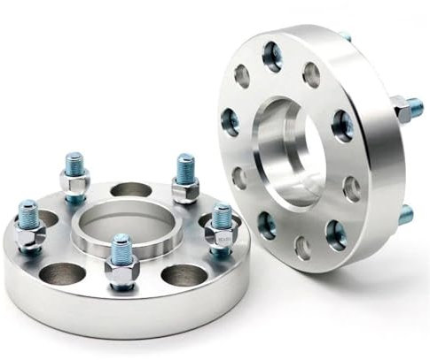 Autos Spürverbreiterungsa Für Dacia Für Duster 2 Stück 15/20/25/30/35mm Rad Spacer Adapter PCD 5X 114,3 66,1mm Geeignet Für 5 Lug M12x 1,5 Radabstandshalter(25mm Silver)
