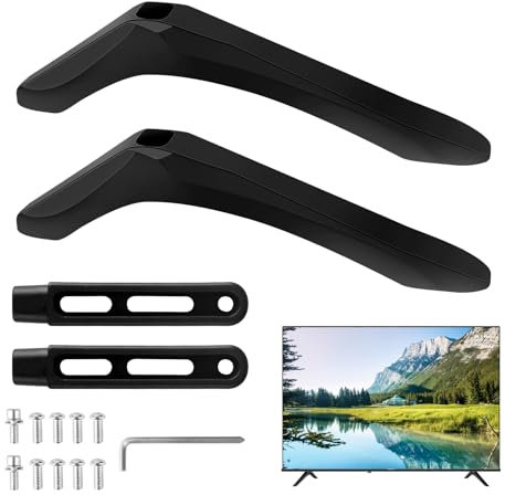 Soporte universal para TV de 32 a 65 pulgadas, LCD, LED, soporte de hasta 45 kg, base de TV con tornillos, patas antideslizantes, adecuado para distancia entre orificios de 25 hasta 55 mm