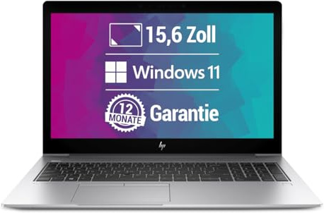 HP EliteBook 855 G8 15,6 Zoll Full HD Laptop AMD Ryzen 5 Pro-5650U@ bis zu 4,2 GHz 16 GB 256 GB SSD mit Windows 11 & GRATIS Antiviren-Software inkl. 12 Monate Garantie (Generalüberholt)