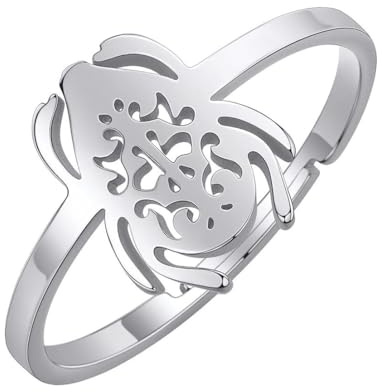 fycouyee Insekt Skarabäus Lady Ring Ägyptischer Edelstahl Schmuck Vintage Verstellbarer Ring