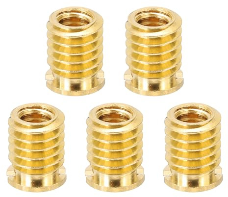PATIKIL 5 Stück Schrauben Adapter 1/4 Weiblich bis 3/8 Männlich Gold | Konvert, Adapter Schrauben Stativgewindeadapter, Für Kamera Monopod Video DSLR SLR Mikrofonstativ