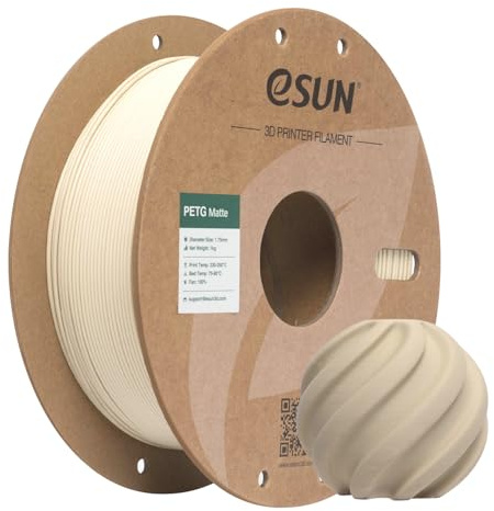 eSUN PETG Matte Filament 1KG,Shine-Free Color, Frosted Texture, Light Khaki