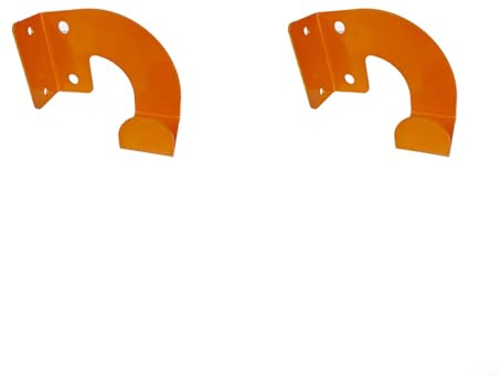 Gancio da parete per motosega, resistente, in metallo, per garage, giardino, officina, attrezzi (2 pezzi, arancione)