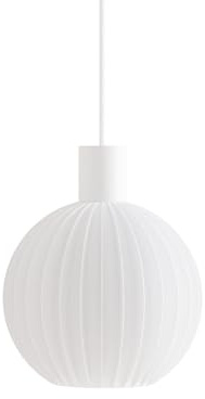 LED Pendelleuchte Ball Straight by Martin Žampach | Shapes - Decorations | Design Lampenschirm E27 | Biologisch abbaubares PLA | Minimalistisch (Größe M (20cm) - Schirm + Kabel (Leuchte))